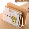 SANRUI Acrylic Mail Sorter Desktop Organizer Holder, 2 Compartments Clear