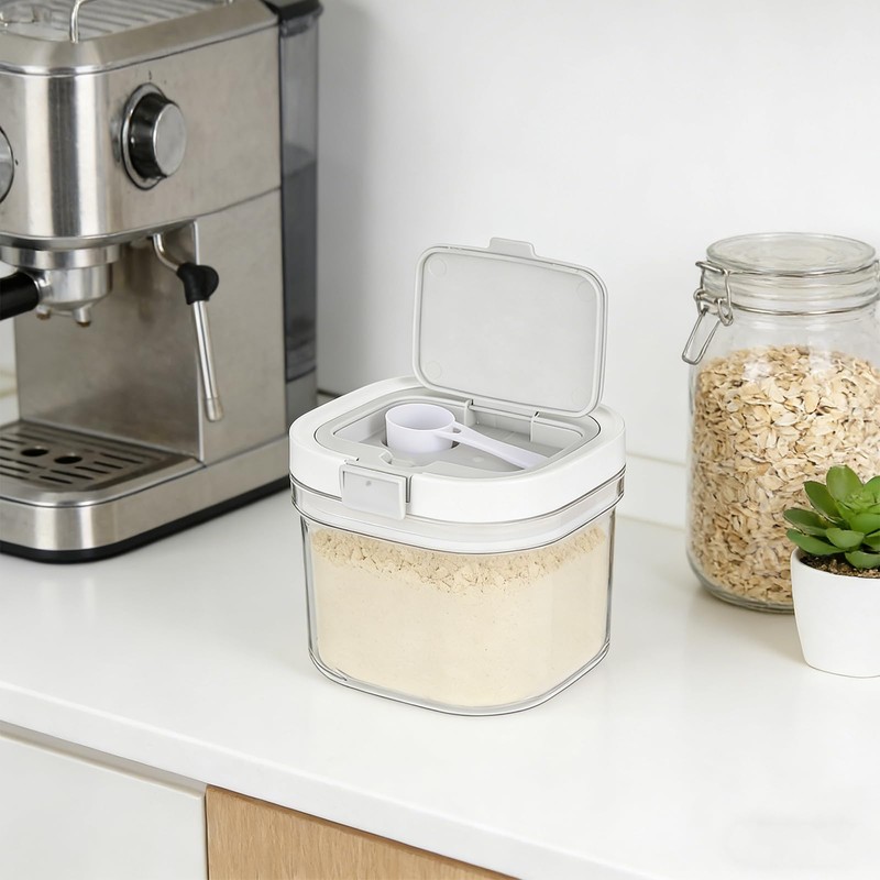 FMOACEN 27 oz Protein Powder Container with Measuring Spoon Airtight