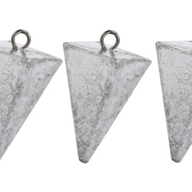 Dr.Fish - Paquete de 5 plomadas de pirámide para pesca de agua salada, peso de 10 oz 32 onzas/2 libras triangulares, equipo de pesca de surf, plomones de peso para pesca de gato, Pompano 4 onzas