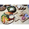 Kakuri Sangyo Bamboo Lunch Plate Cutting Board, Reversible Cutting Board,