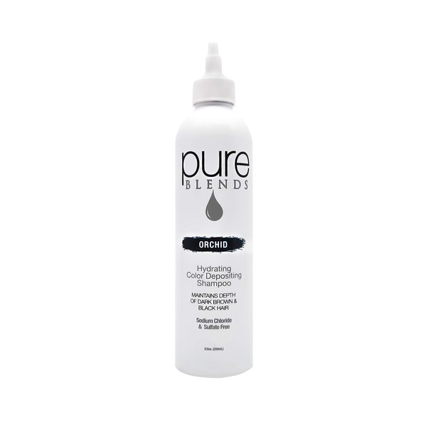 Pure Blends Hydrating Color Depositing Conditioner, Orchid, Depth Of Dark Brown To Black, 8.5 oz.