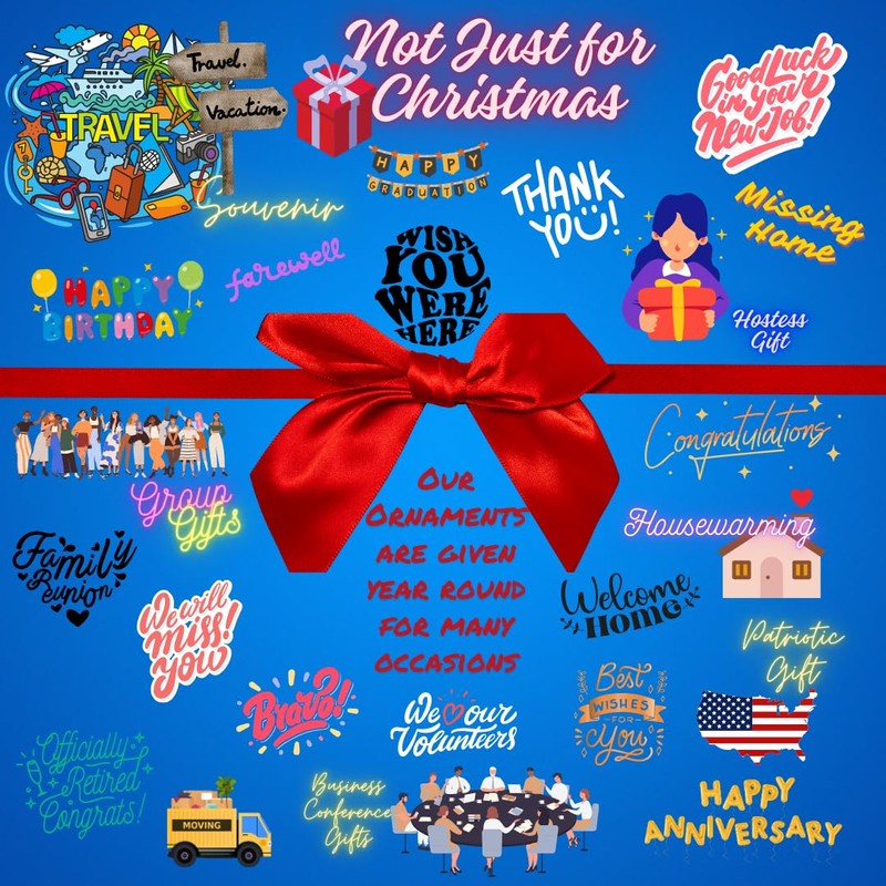 Hawaii Christmas ORNAMENT Hawaiian Island Travel Souvenir Gift