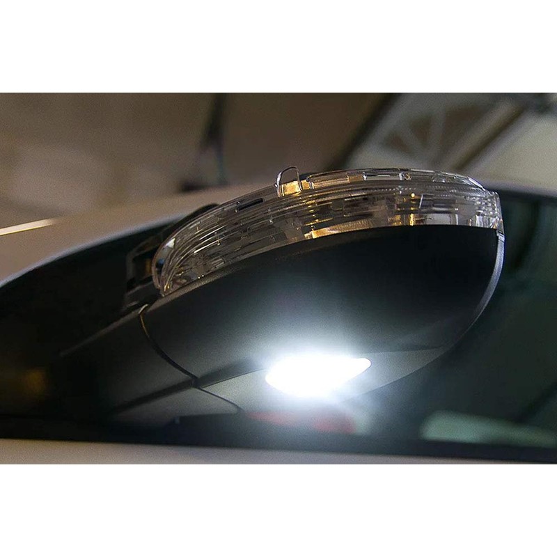 iJDMTOY White LED Under Side Mirror Puddle Lights Compatible With
