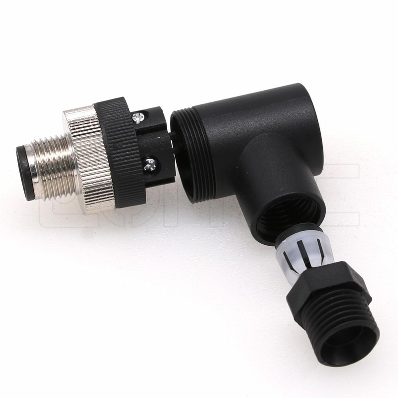 Eonvic M12 4 Pin Male Connector, 12mm A Code Right