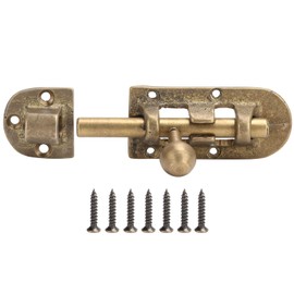 Vintage Brass Door Latch Lock Antique Door Bolts Buckle Sliding Lock for Doors, Boxes, Kennels