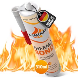KAMINAT Colla refrattaria resistente al calore – colla resistente al calore per mattoni refrattari e piastre di vermiculite – colla ignifuga fino a 1000 °C per il fissaggio e la riparazione di stufa e