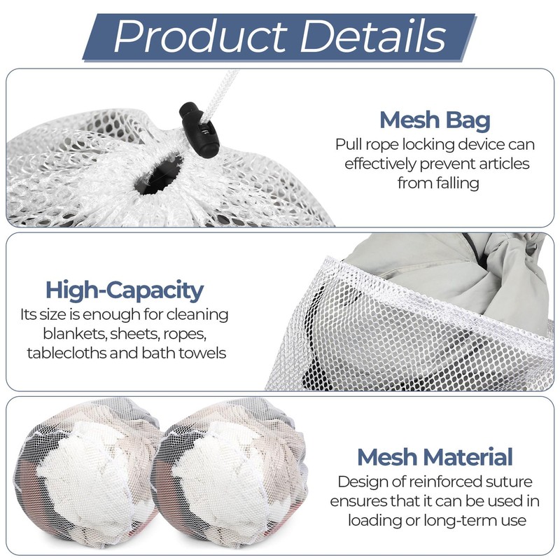 3 Pcs Mesh Laundry Bags for Washing Machine, Mesh Washing