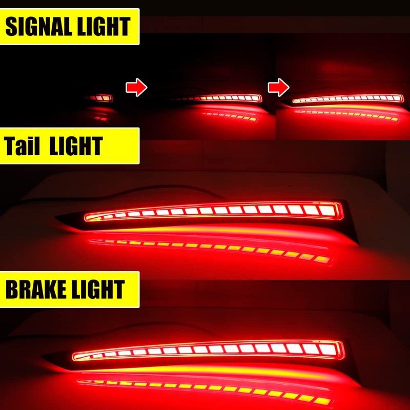 KENRTIR For 2021 2022 2023 Toyota Sienna Red LED Rear