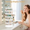 MODOWEY 6 Tier Rotating Earring Holder Organizer, Adjustable Metal &