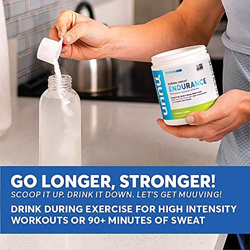 Nuun Hydration Endurance Powder, Lemon Lime, Workout Support,5 Essential Electrolytes
