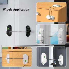 Fingerprint Fridge Lock,Smart Combination Fridge Lock, 1 Pcs Child & Pet Proof Security Cabinet Safety Locks, for Fridge, Cabinets, Window,Drawers (Black)