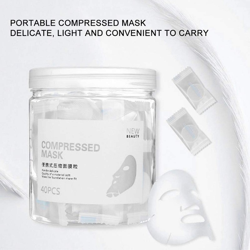Compressed Face Mask Pack of 40 Face Care Paper DIY