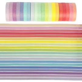 YUKUNTANG 20 Rolls Washi Masking Tape Set, 7.5mm 110 Yards Colorful Rainbow Pastel Washi Tape Set, Skinny Thin Decorative Colored Washi Craft Tape for Bullet Journal DIY Planner Crafts Designs