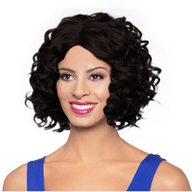 Foxy Silver Natalia Wig Color 2 - Chin Length Spiral Curls T Part Heat Resistant Synthetic African American Average Cap Bundle Maxwigs Hairloss Booklet