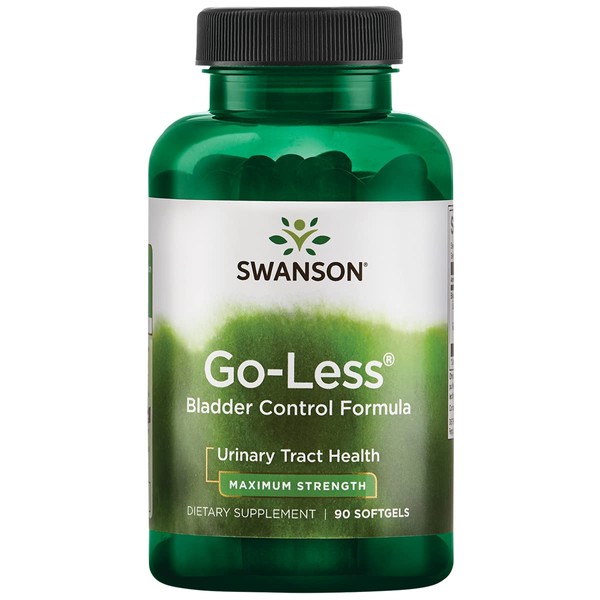 Swanson Go-Less Bladder Control Formula - Promotes Urinary Tract Health and Healthy Bladder Support - Natural Supplement for Adults with Pumpkin Seed Extract - (90 Softgels) 1 Pack