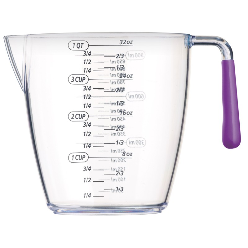 Colourworks Measuring Jug Set, 3-Piece Plastic Measuring Jug with 200,