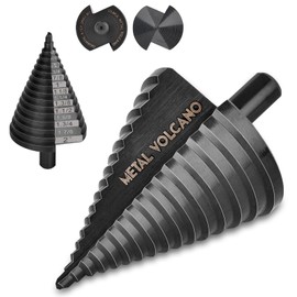 Large Step Drill Bit(Pro),16Holes 2", High Speed Steel, Drill Bit Set Duty for Metal, Wood,Plastic Tri-Shank. 2Pro