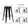 AC Pacific 30” Metal Backless Barstool Set of 2 –
