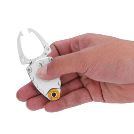 Tbest Fish Gripper Lip Gripper Fish Lip Grip Gripper Grabber, Fishing Gripper Pliers Mini Metal Fish Grip Gripper Clamp Fishing Grabber Tool Accessories (Silver)
