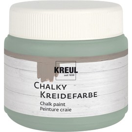 Kreul Chalk Paint, Cream Cashmere in 150 ml Plastic Box, Soft Matte Colour, Creamy Opaque, Quick-Drying, Used Look Effect
