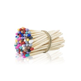 3" Inch Long Wooden Matchsticks for Home Decor Wedding Favors Crafts Matchbox Filling Refill Safety Matches Bulk Wholesale Loose Matches Chandler Studio (Rainbow, 100 Pieces)