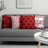 Set of 4 Luxton Red Cushion Covers Home Decor Square