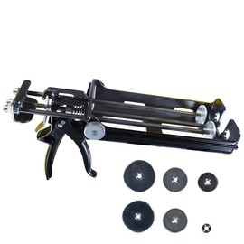 AWF PRO Dual Cartridge Epoxy Gun for 400mL, 450mL, 600 mL, 650 mL (1:1 and 2:1) Dual Component Cartridges – 25:1 Thrust Ratio, Professional 2 Part Epoxy Gun