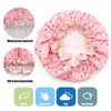 Shower Cap for Women, Elastic Band Waterproof Plastic Shower Cap,