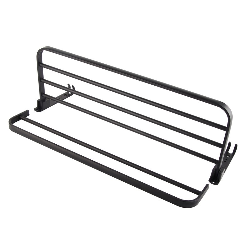 Household Bathroom Toilet Wall Mounted Folding Towel Rack Space Aluminum
