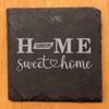 Tennessee Home Sweet Home Coasters - Square Slate - set