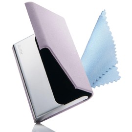 Roffal Business Card Holder, Men's, Women's, No Breaking Business Cards, 18 Colors to Choose from, Genuine Accessories Included, purple