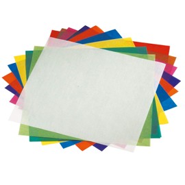folia 825/1515 - Transparentpapier - Faltblätter, 15 x 15 cm, 500 Blatt, 42 g/qm, sortiert in 10 Farben - ideal für wunderschöne Faltfiguren und -formen