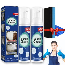 VUCHEET VUCHEET Nuvilux Bubble Cleaner, Nuvilux All Purpose Bubble Cleaner Foam Spray, No Rinse, Multi-purpose Cleaning Supplies for Kitchen and Other Stains,100 Ml (2)