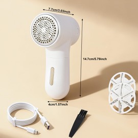 Cozary Levapelucchi Elettrico, Display Digitale LED, 5 Velocità Regolabili, Spazzola a 6 Lame, con Spazzola e Lame di Ricambio, Levapelucchi Ricaricabile per Abbigliamento, Lana, Maglioni, Tessuti