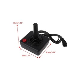 RUITROLIKER Black Retro Classic Controller Gamepad Joysticks With Extension Cable for Atari 2600 System Console