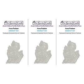 The Scented Castle 3 Pack Coconut Bay Scented Michigan Shape Air Fresheners