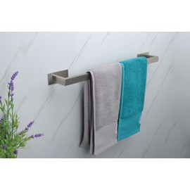 Vanloory Bathroom Towel Bar Self Adhesive, No Drilling Towel Rack Easy to Install, Hand Towel Holder Made of Premium Stainless Steel Sticky on Hand Towel Hanger for Kitchen, Toilet.(24IN, Brushed)