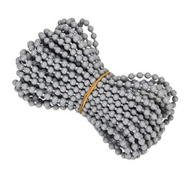 TMTGTS Roller Blind Chain 5 m Grey Pearl Cord Operating Chain Slat Curtain Chain Ball Chains Blinds Chain Holder Pearl Chain Replacement Part for Blackout Roller Blind Side Pull Blind Double Roller