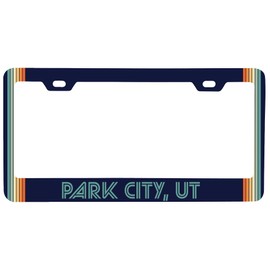 Park City Utah Car Metal License Plate Frame Retro Design