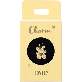 Depesche 11834-048 Teddy Charm Gold Plated Pendant Necklace Bracelet Earrings Gift, Metal, No Gemstone