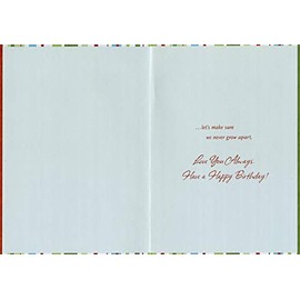Designer Greetings Gold Foil Leaves and Stars on Stripes Brother Birthday Card from Sister