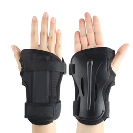 Andux Ski Gloves with Extended Wrist Palm Protection Roller Skating Hard Gloves Adjustable HXHW-04 M