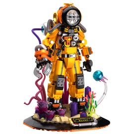 Brihappen Steampunk Diver Building Set for Adults Boys Girls, Deep Sea Diving Explorer Model, Cool Diver Robot Collectible Display Model, Creative Building Toy Gifts (1287 Pieces