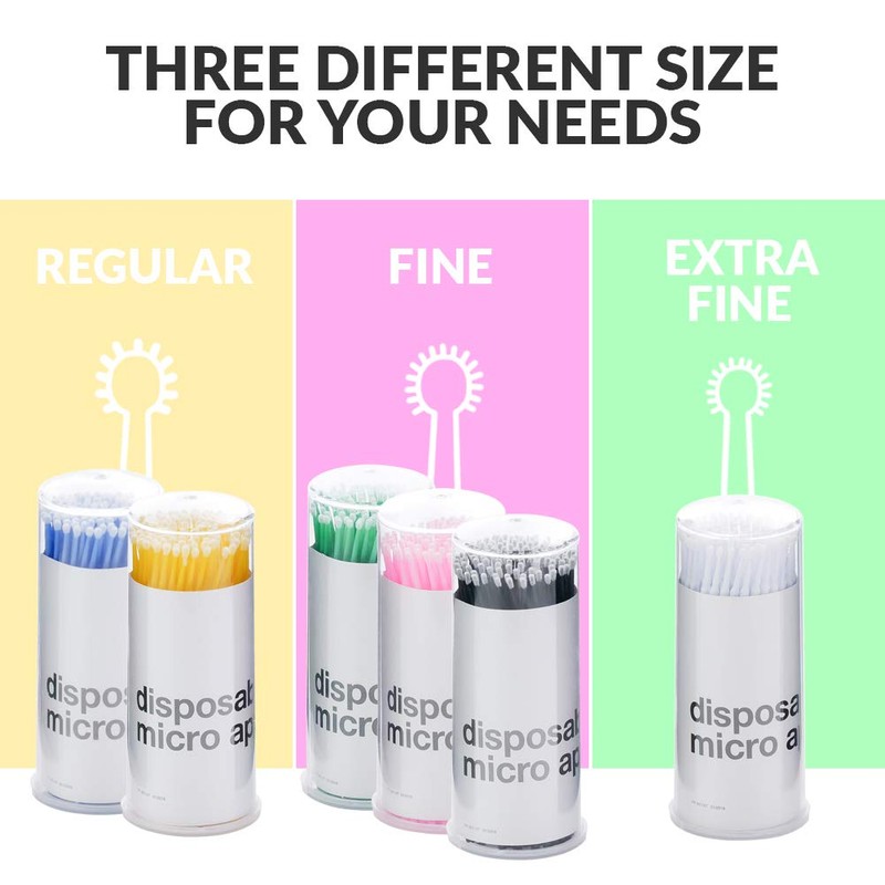 Amber Lash, Disposable Micro Brushes Applicators for Eyelashes Extensions Lint-free