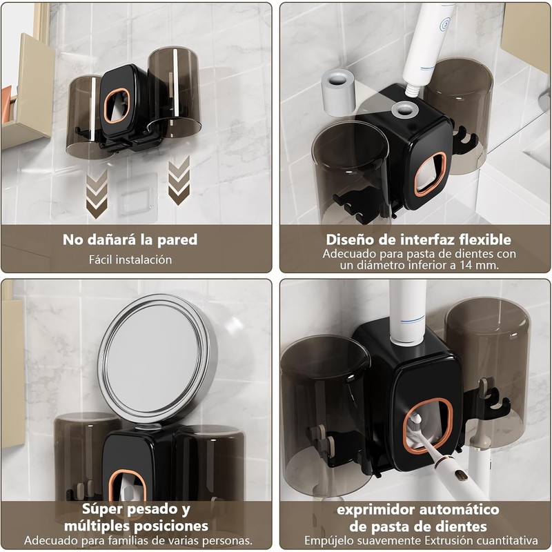 Portacepillos de Dientes de Baño, Soporte Para Cepillo de Dientes
