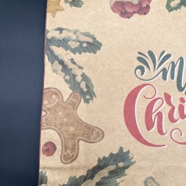 Unbranded Large Christmas Gift Bag - Merry Christmas Gingerbread Man