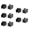 sourcing map 10 Pcs 90 Degree 6 Round Pin RJ12