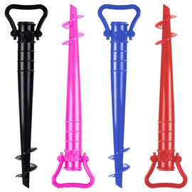 Sol Coastal Plastic Beach Umbrella Sand Anchor, Rust-Free and Sized for Thin Umbrellas (Black)