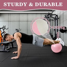 Vortix 3/6 Pieces Pilates Ball 25 cm - Explosion-proof & Non-Slip Exercise Ball Small with Inflatable Hose, Pilates Ball for Pelvic Floor Muscles, for Yoga & Fitness