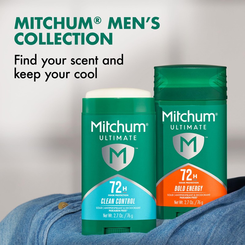 Mitchum Ultimate 72H Odor Protection Men’s Antiperspirant & Deodorant, Invisible